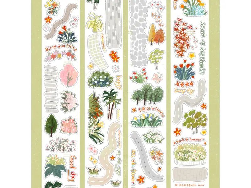 Wanle Studio Kiss-Cut Washi Tape - Roadside