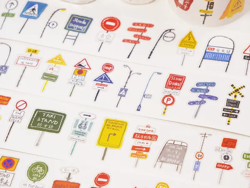 Wanle Studio Kiss-Cut Washi Tape - Many Signs