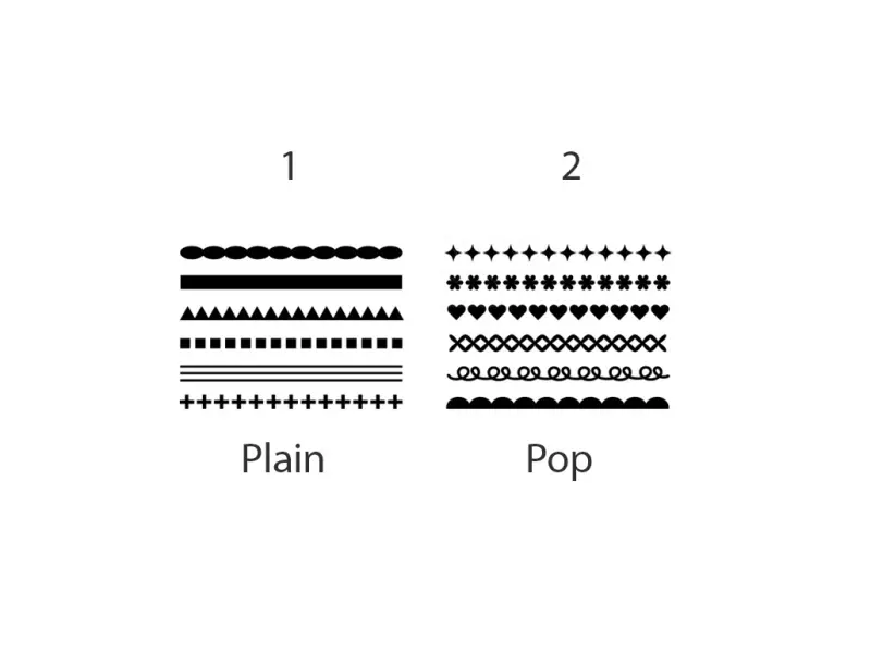 Pre-Order Kurukynki Wooden Rubber Stamp Set - Plain And Pop