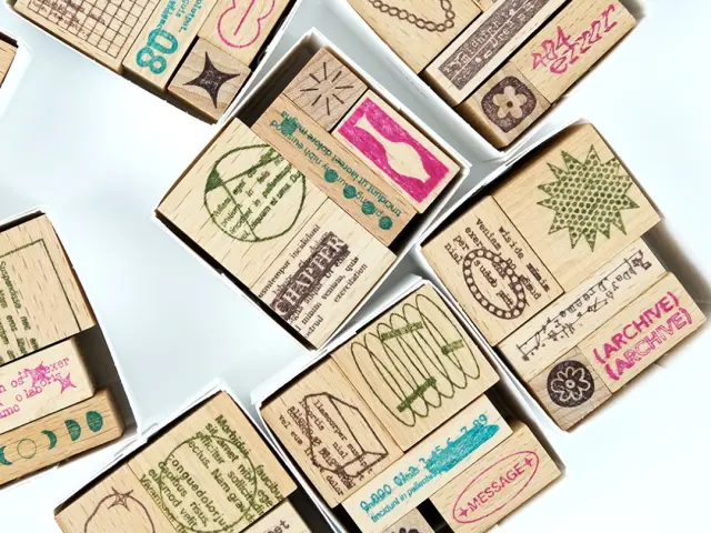 Pre-Order Kurukynki Wooden Rubber Stamp Set - So Random
