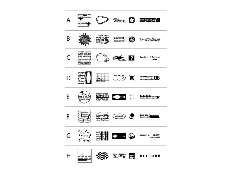 Pre-Order Kurukynki Wooden Rubber Stamp Set - So Random