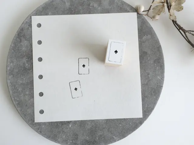 Yohaku Rubber Stamp S-110 - Spade 1