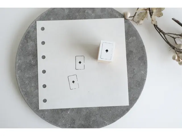Yohaku Rubber Stamp S-110 - Spade 1