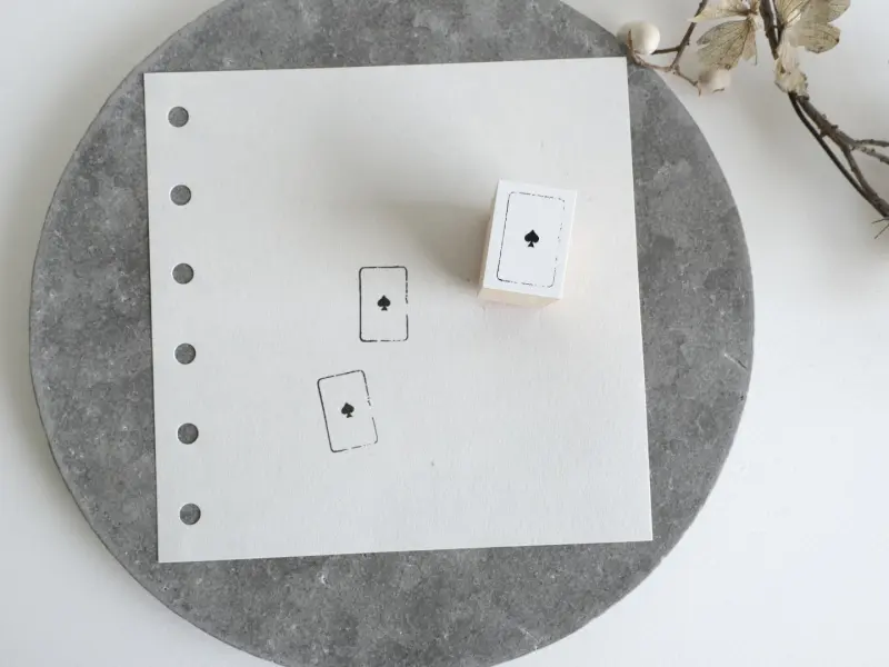 Yohaku Rubber Stamp S-110 - Spade 1