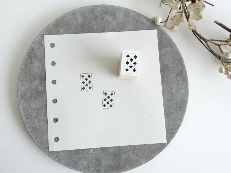 Yohaku Rubber Stamp S-112 - Spade 8