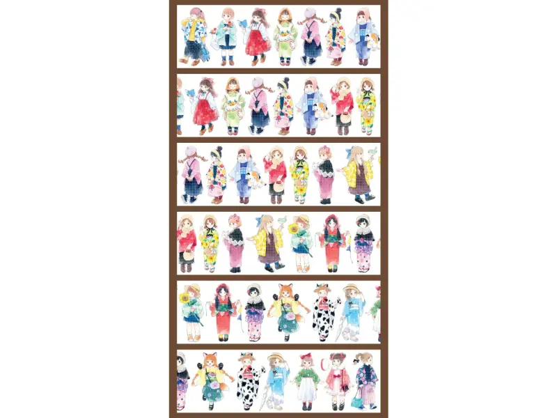 Tian Xiaobao Washi Tape Sample - Those Girls 2