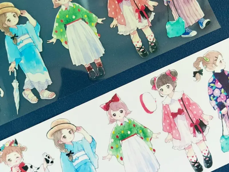 Tian Xiaobao Washi Tape Sample - Those Girls 2