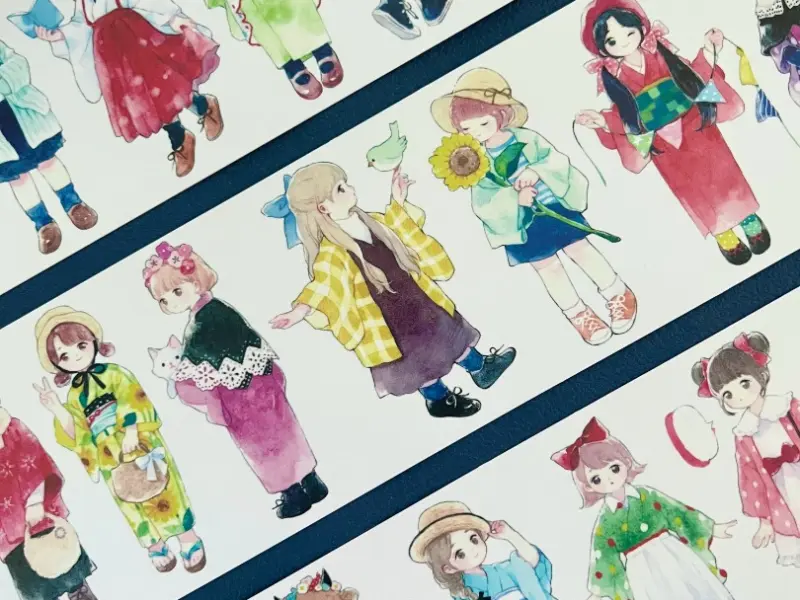 Tian Xiaobao Washi Tape Sample - Those Girls 2