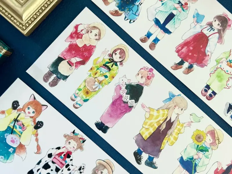 Tian Xiaobao Washi Tape Sample - Those Girls 2