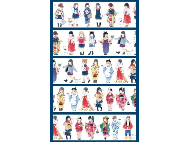 Tian Xiaobao Washi Tape Sample - Those Girls 1