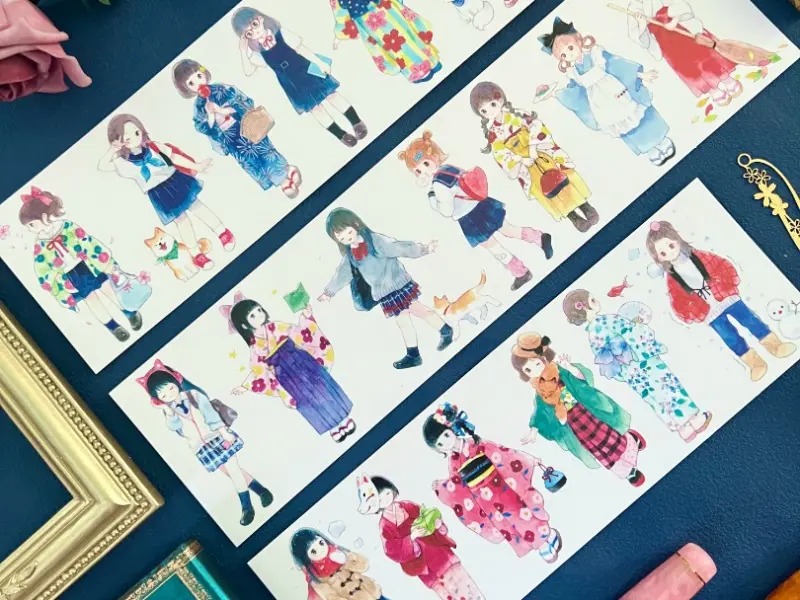 Tian Xiaobao Washi Tape Sample - Those Girls 1