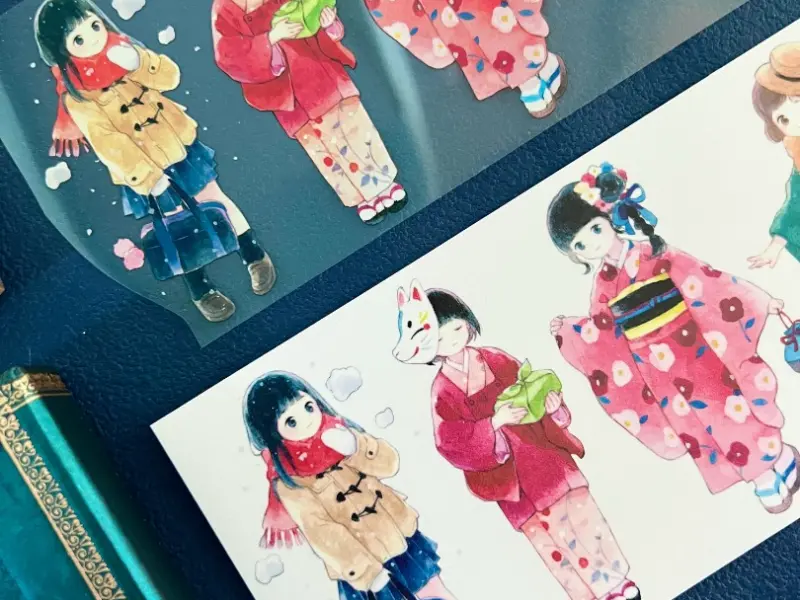 Tian Xiaobao Washi Tape Sample - Those Girls 1