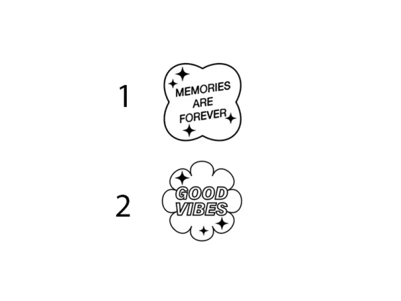 Kurukynki Wooden Rubber Stamps - Memories And Vibe