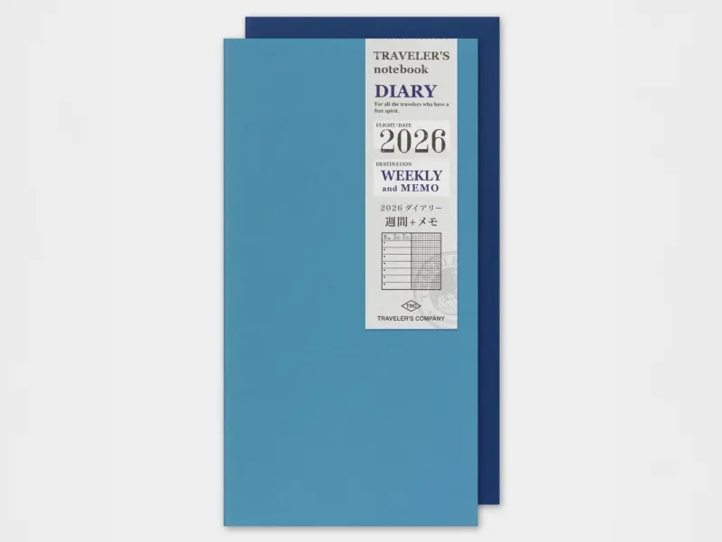 2026 Weekly + Memo Diary - Traveler's Notebook Refill Set (Regular Size)