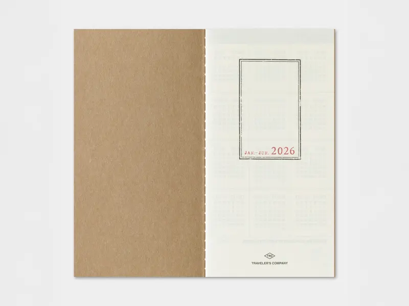 2026 Weekly Vertical Diary - Traveler's Notebook Refill Set (Regular Size)
