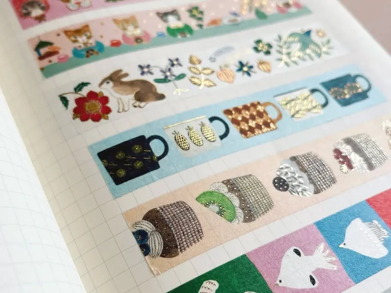 Cozyca x Midori Asano Foil-Stamped Masking Tape - Three O'Clock