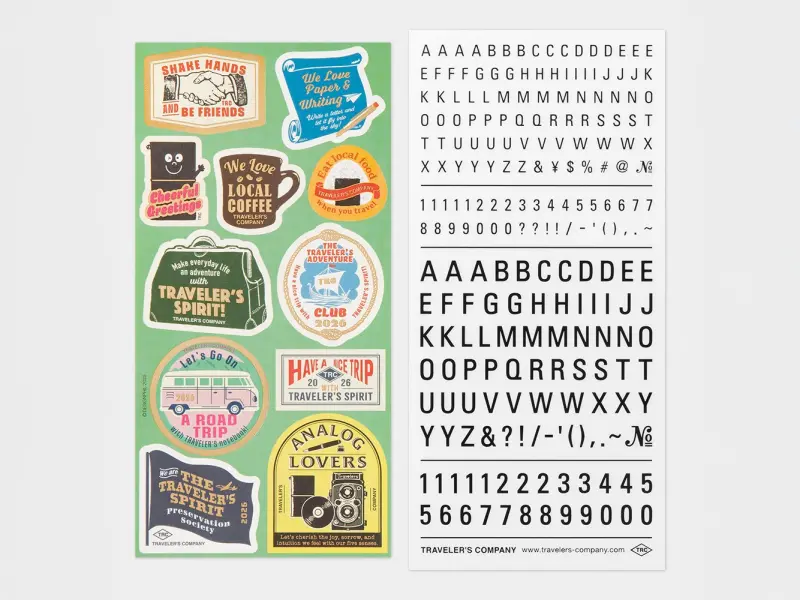 2026 Traveler's Company Customized Sticker Set