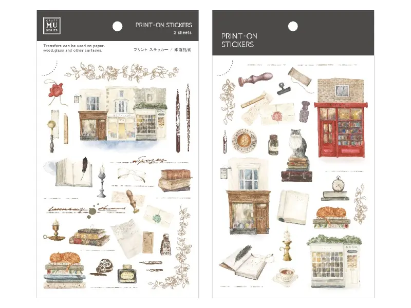 MU Print-On Transfer Stickers 260 - Bookshop & Letters