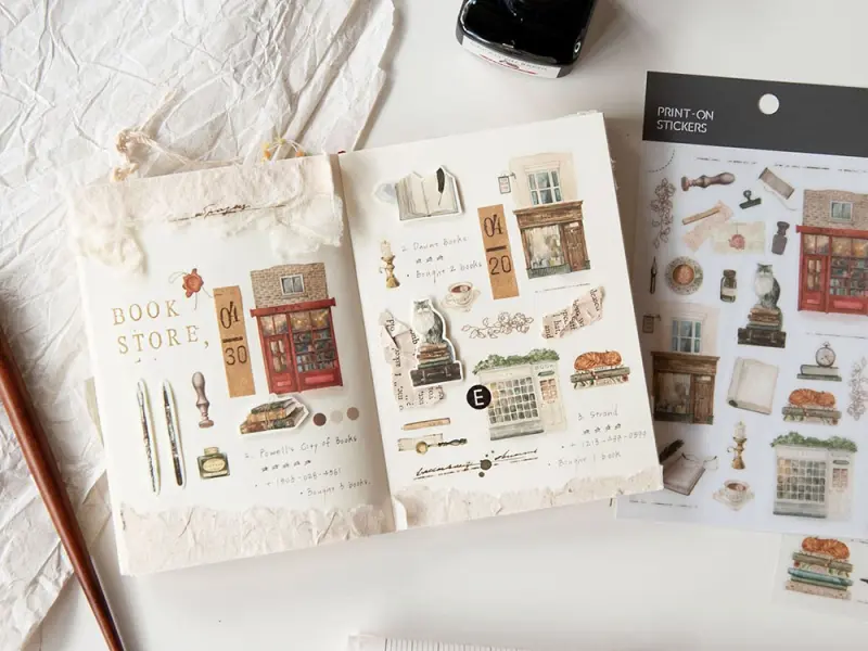 MU Print-On Transfer Stickers 260 - Bookshop & Letters