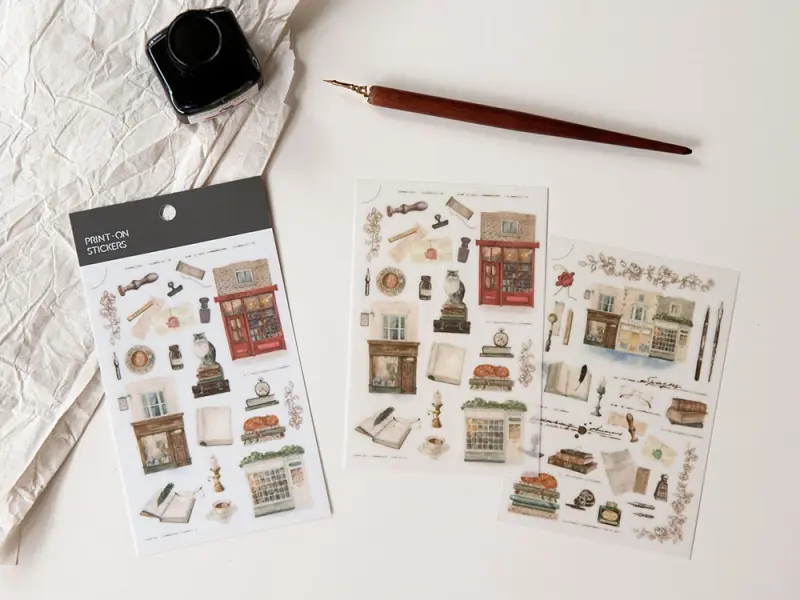 MU Print-On Transfer Stickers 260 - Bookshop & Letters
