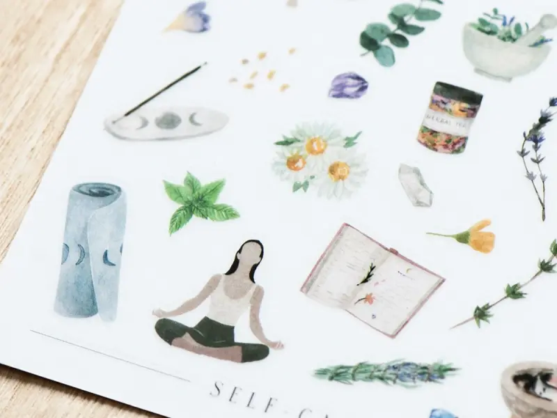 MU Print-On Transfer Stickers 262 - Self-Care & Healing