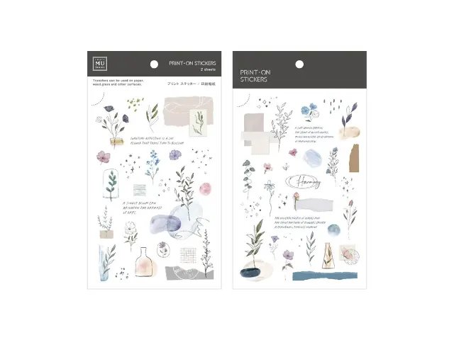 MU Print-On Transfer Stickers 269 - Watercolor Botanical