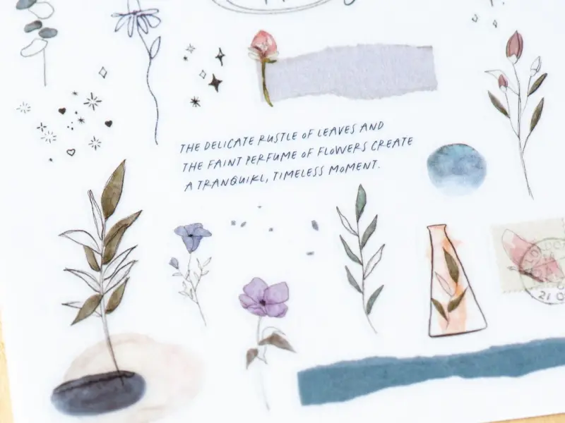 MU Print-On Transfer Stickers 269 - Watercolor Botanical