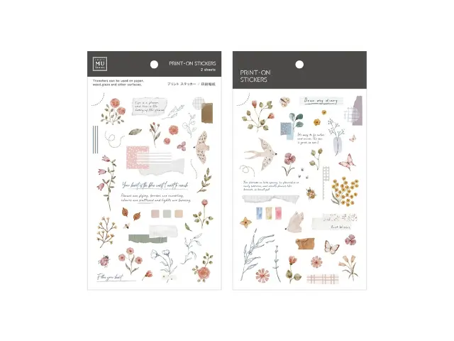 MU Print-On Transfer Stickers 270 - Romantic Flowers