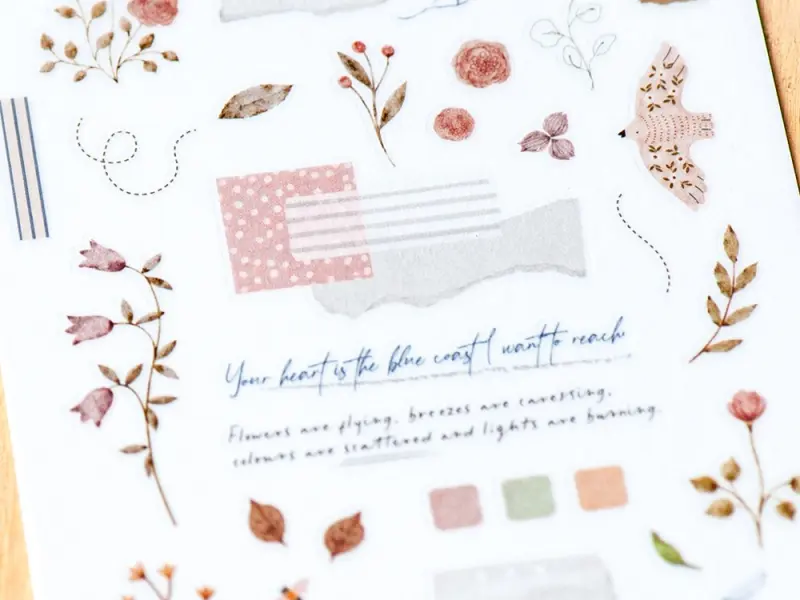MU Print-On Transfer Stickers 270 - Romantic Flowers