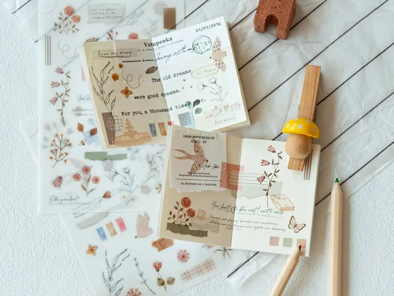 MU Print-On Transfer Stickers 270 - Romantic Flowers