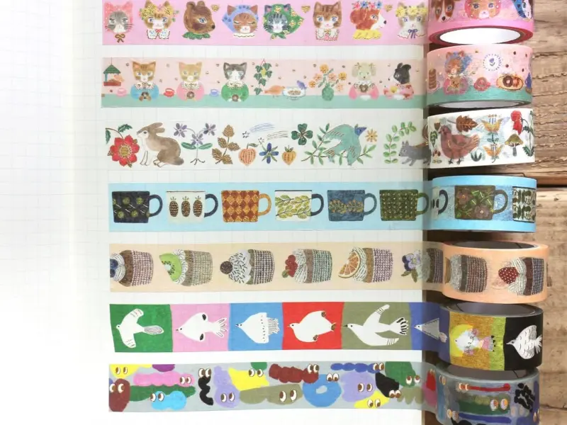Cozyca x Midori Asano Foil-Stamped Masking Tape - My Favorite Mugs