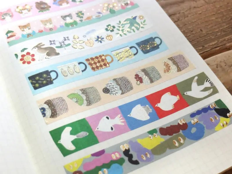 Cozyca x Midori Asano Foil-Stamped Masking Tape - My Favorite Mugs