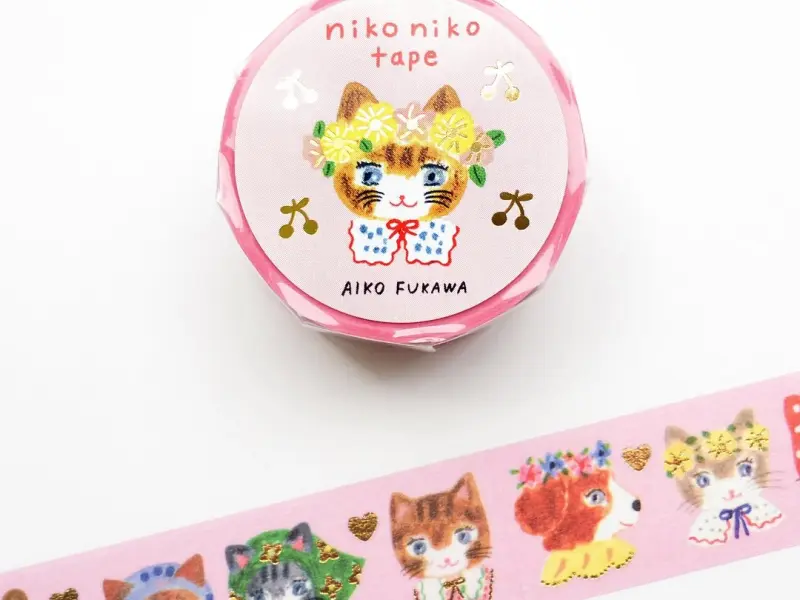 Cozyca x Aiko Fukawa Foil-Stamped Masking Tape - Niko Niko