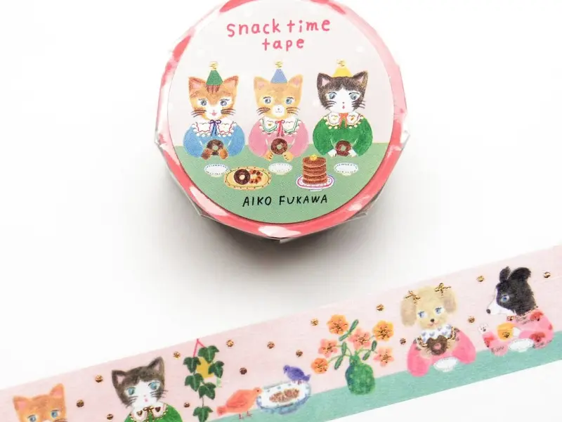 Cozyca x Aiko Fukawa Foil-Stamped Masking Tape - Snack Time