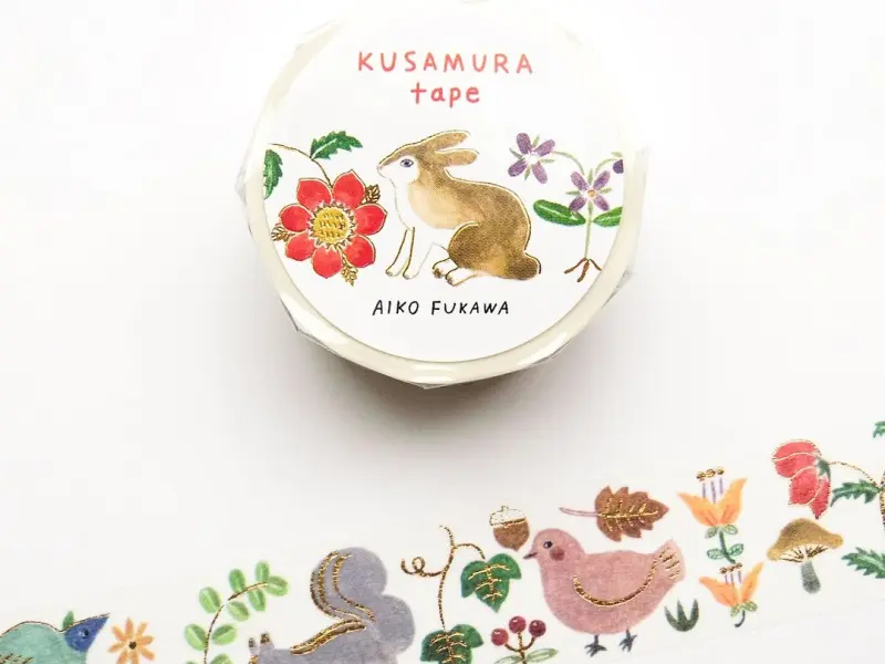Cozyca x Aiko Fukawa Foil-Stamped Masking Tape - Kusamura