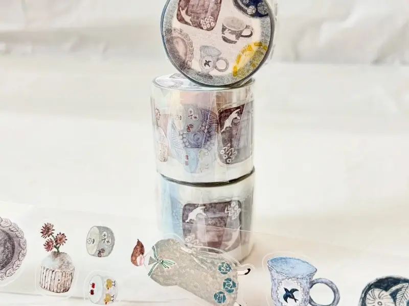 Pion Mini Girl Glossy PET Tape Kiss-Cut - Pottery