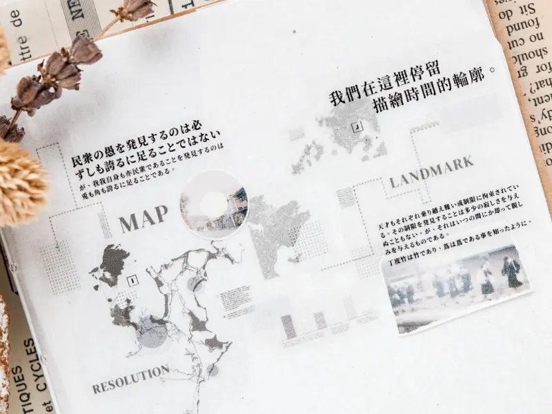 Stationery Instinct Matte PET Tape - Map