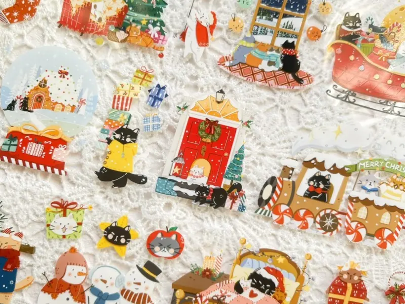 Xiami Original PET Tape Winter Elements - Christmas Cat