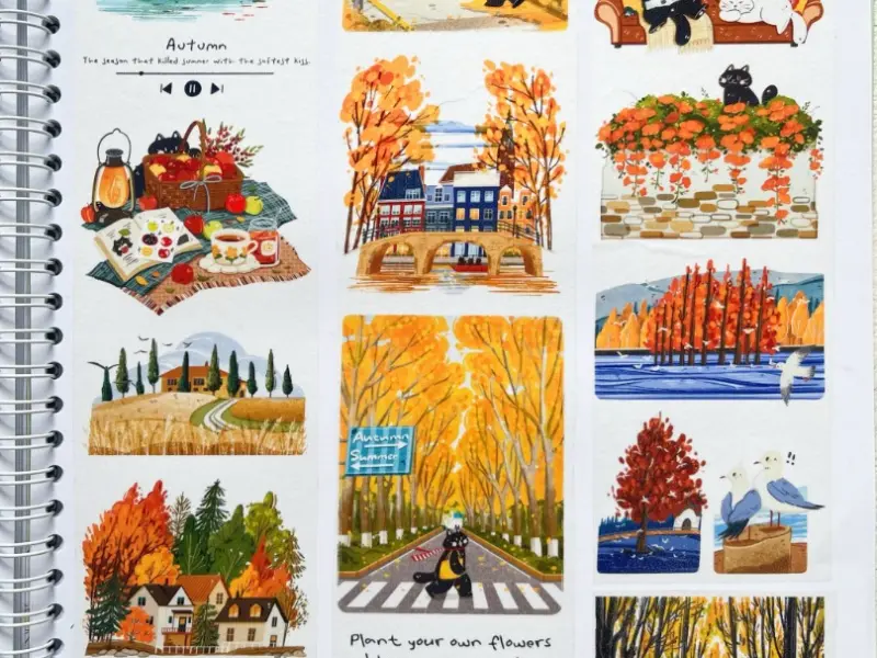 Xiami Original PET Tape Autumn Gazette - Cats and Fall Scenery