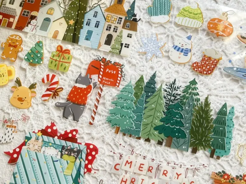 Xiami Original PET Tape Winter Elements - Christmas Cat