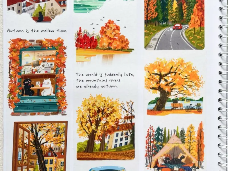 Xiami Original PET Tape Autumn Gazette - Cats and Fall Scenery