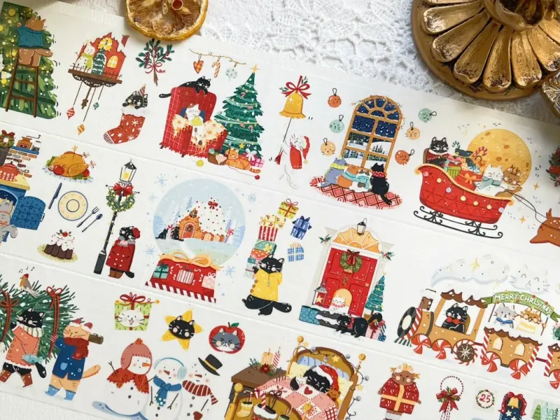 Xiami Original PET Tape Winter Elements - Christmas Cat