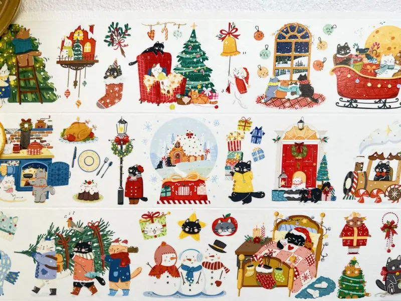 Xiami Original PET Tape Winter Elements - Christmas Cat