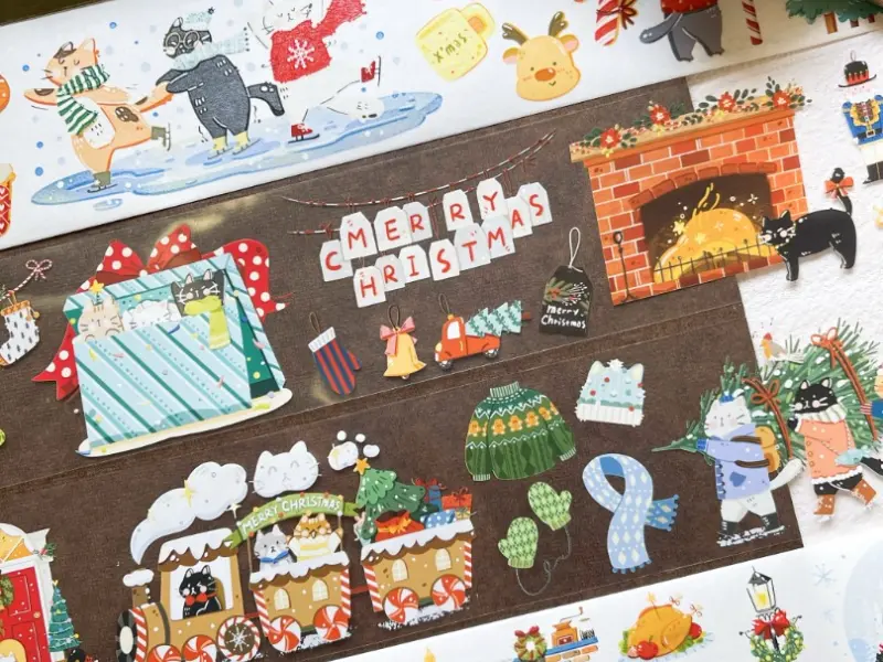 Xiami Original PET Tape Winter Elements - Christmas Cat