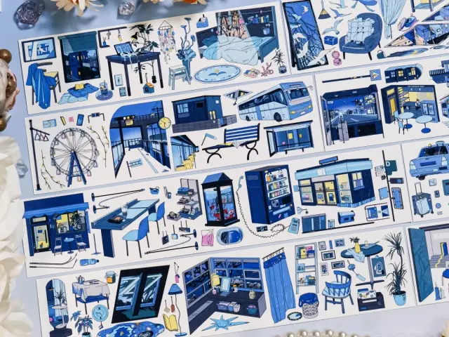 Innocent Boyfriend Washi Tape Sample - Twilight Approaches