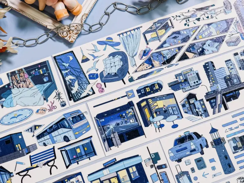 Innocent Boyfriend Washi Tape Sample - Twilight Approaches