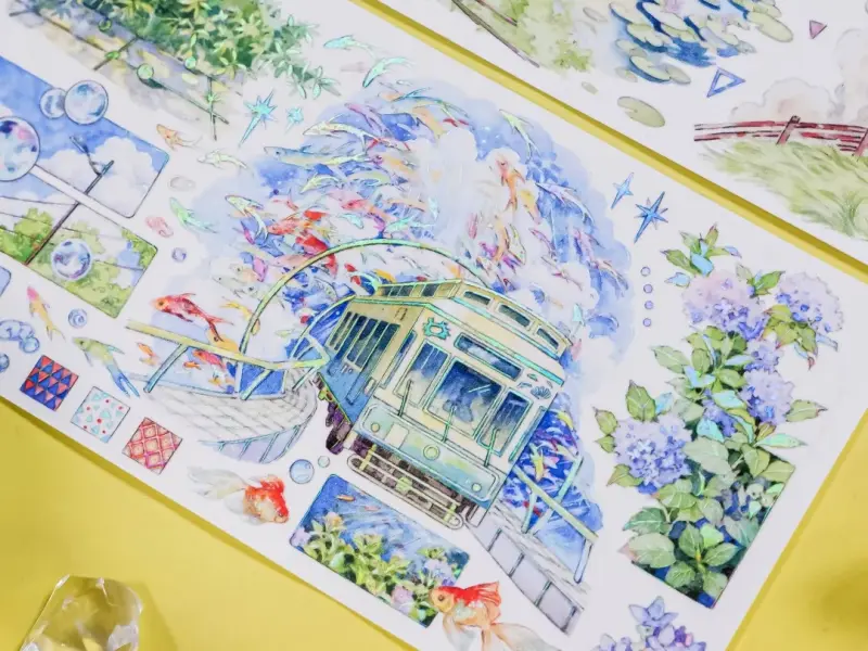 Shine Washi Tape Sample - Seaside Street Dreams
