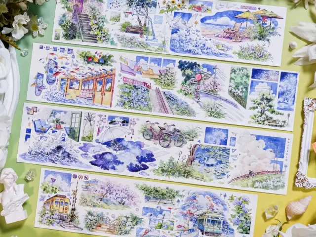 Shine Washi Tape Sample - Seaside Street Dreams