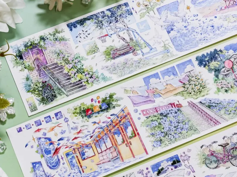 Shine Washi Tape Sample - Seaside Street Dreams
