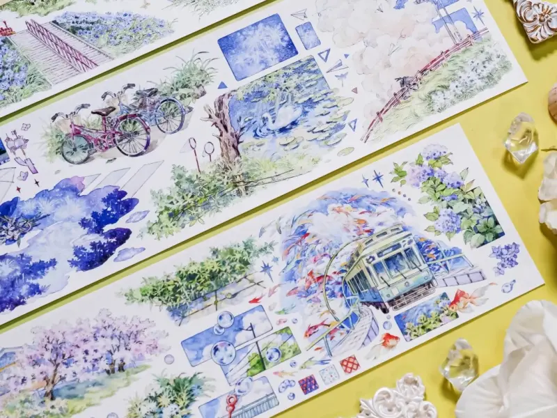 Shine Washi Tape Sample - Seaside Street Dreams